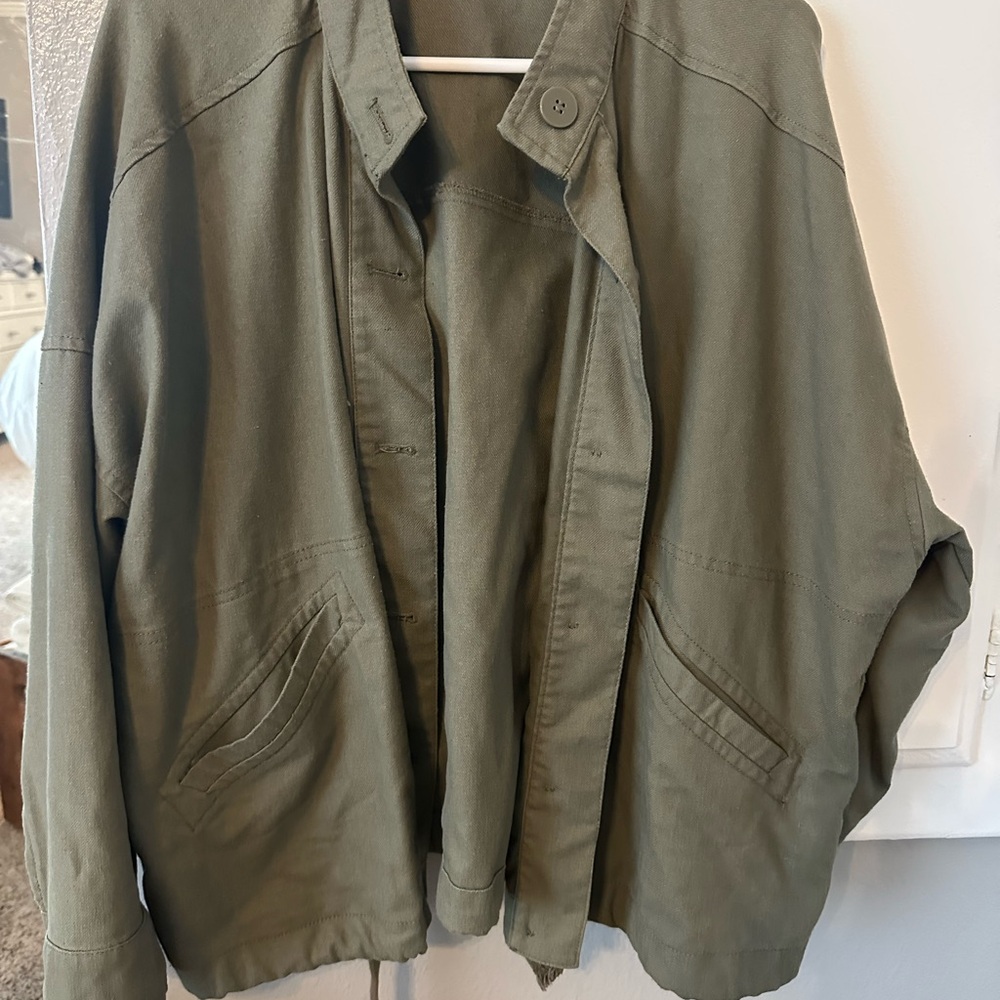 Max Studio London Green Women's oversized Jacket
